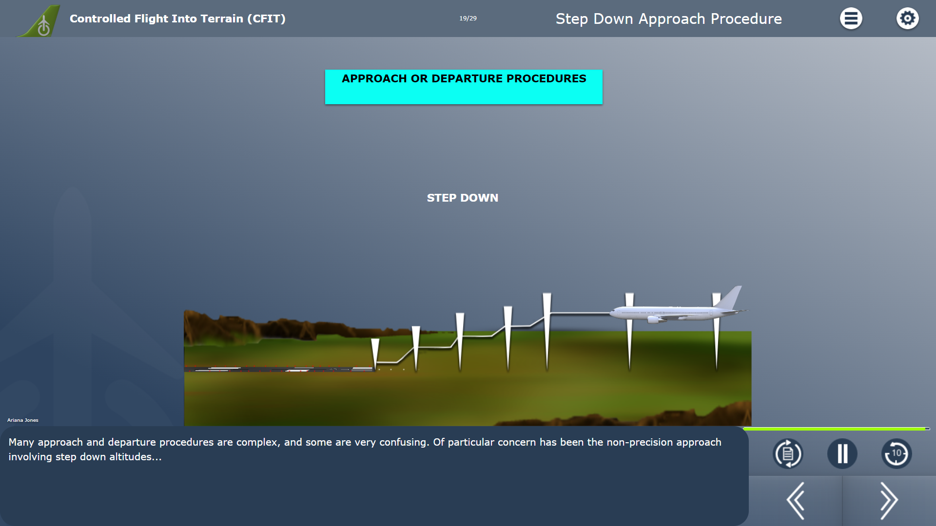 CFIT - step down approach