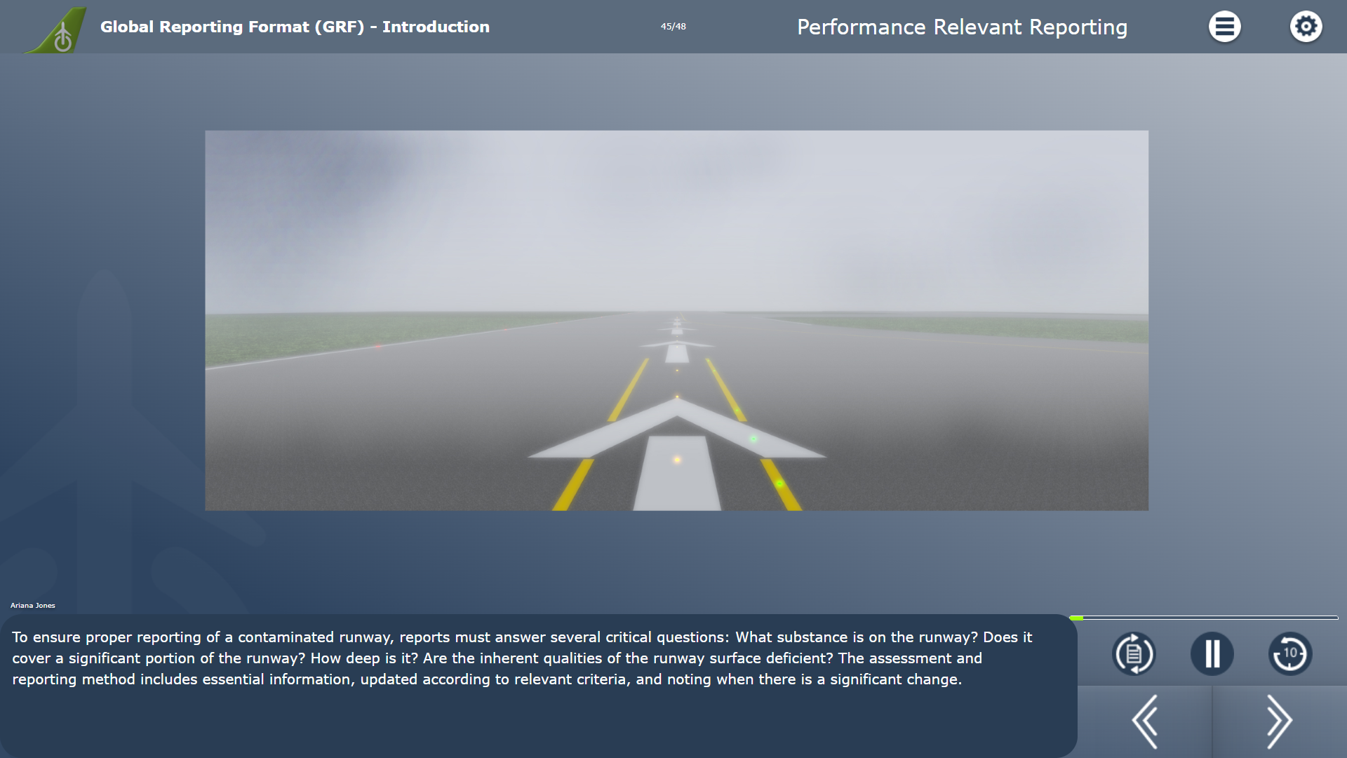 GRF - performance relevant reporting