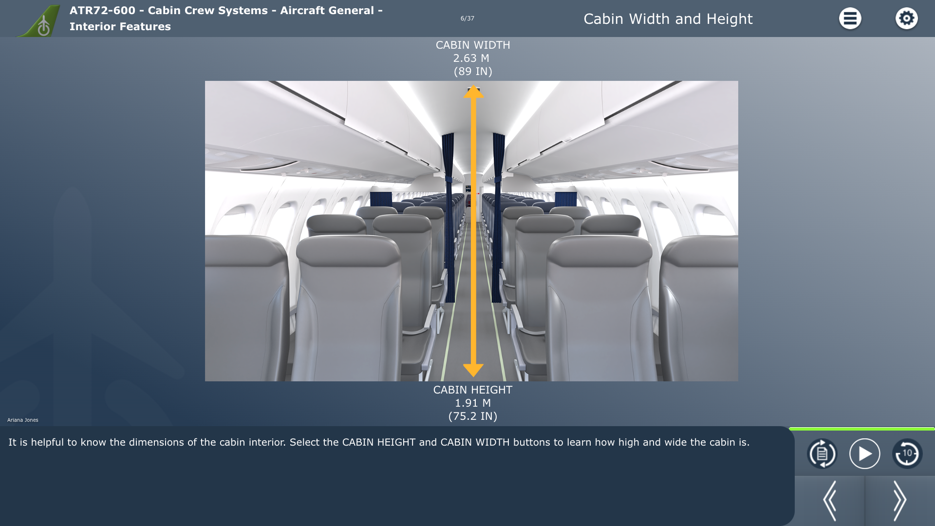 ATR72-600 Cabin